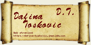Dafina Tošković vizit kartica